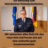 Siegfried Kollmar ist neuer Polizeipräsident in Mannheim